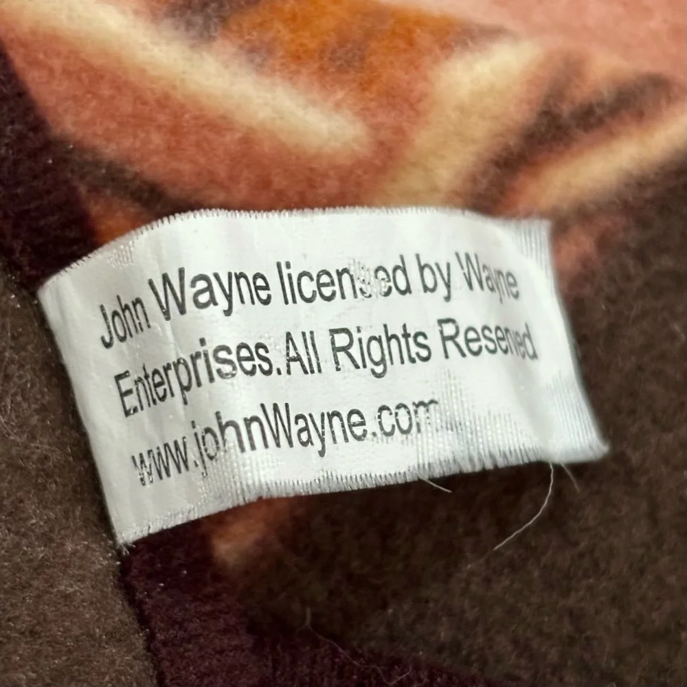 John Wayne American Cowboy Fleece Throw Lap Blanket Wayne Enterprises Western